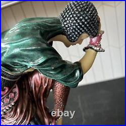 Ankara Dancer Art Deco Snake Sculpture Statue Resin Composite 17H