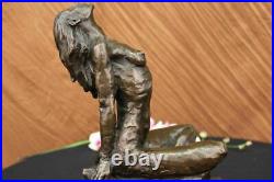 Art Deco Abstract Nude Woman By Aldo Vitaleh Bronze Figure Statue Sculpture Sale