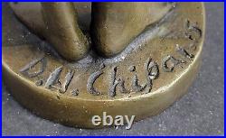 Art Deco Art Nouveau Bronze Marble Sculpture signed D H Chiparus