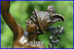 Art Deco Bronze Figure Sculpture Statue Mercury Hermes Greek Mythology Hot Cast