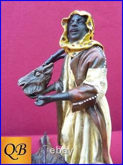 Art Deco Bronze Figurine Sculpture Statue Arab Trader Hot Cast Bergman Figure