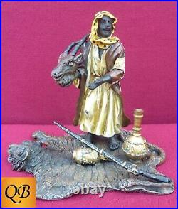 Art Deco Bronze Figurine Sculpture Statue Arab Trader Hot Cast Bergman Figure