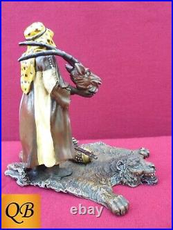 Art Deco Bronze Figurine Sculpture Statue Arab Trader Hot Cast Bergman Figure