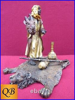 Art Deco Bronze Figurine Sculpture Statue Arab Trader Hot Cast Bergman Figure