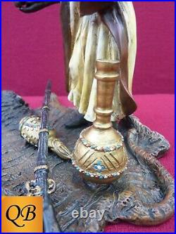 Art Deco Bronze Figurine Sculpture Statue Arab Trader Hot Cast Bergman Figure