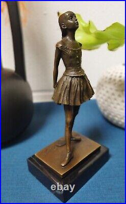 Art Deco Bronze Figurine Sculpture Statue Degas Ballerina Of Fourteen Yrs Dancer