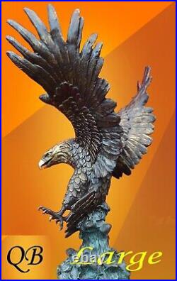 Art Deco Bronze Figurine Sculpture Statue Eagle Hot Cast Bird Of Prey Figure Art