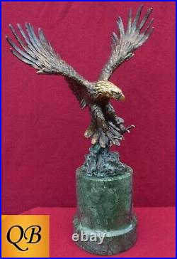 Art Deco Bronze Figurine Sculpture Statue Eagle Hot Cast Bird Of Prey Figure Art