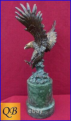 Art Deco Bronze Figurine Sculpture Statue Eagle Hot Cast Bird Of Prey Figure Art