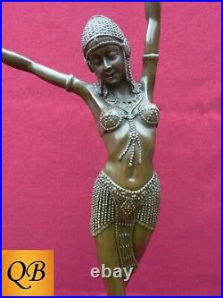 Art Deco Bronze Figurine Sculpture Statue Egyptian Dancer Female Figure Chiparus