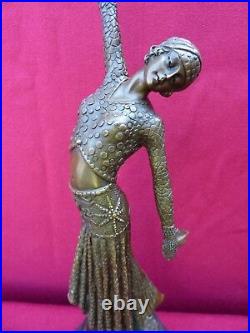 Art Deco Bronze Figurine Sculpture Statue Footsteps Hot Cast Figure Chiparus