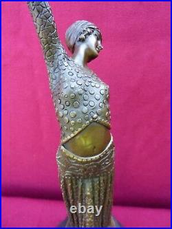 Art Deco Bronze Figurine Sculpture Statue Footsteps Hot Cast Figure Chiparus