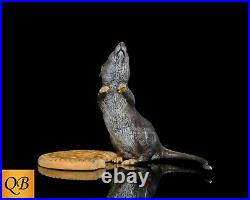 Art Deco Bronze Figurine Sculpture Statue Mouse With Biscuit Hot Cast Figure