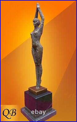 Art Deco Bronze Figurine Sculpture Statue Starfish Female Lady D. H. Chiparus