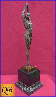 Art Deco Bronze Figurine Sculpture Statue Starfish Female Lady D. H. Chiparus