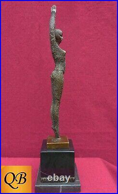 Art Deco Bronze Figurine Sculpture Statue Starfish Female Lady D. H. Chiparus