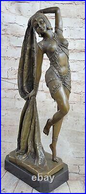 Art Deco Chiparus Erotic Dancer Bronze Sculpture Statue Hot Cast Marble Figure