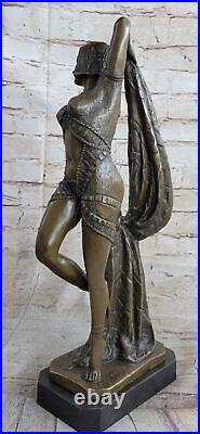 Art Deco Chiparus Erotic Dancer Bronze Sculpture Statue Hot Cast Marble Figure