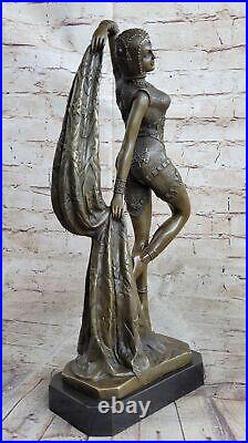 Art Deco Chiparus Erotic Dancer Bronze Sculpture Statue Hot Cast Marble Figure