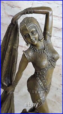 Art Deco Chiparus Erotic Dancer Bronze Sculpture Statue Hot Cast Marble Figure