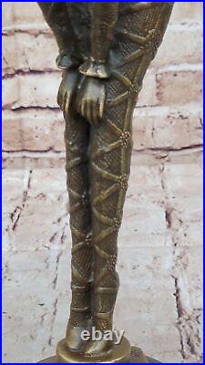 Art Deco Detailed bronze sculpture nude dancer by Chiparus France Figure Statue