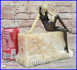 Art Deco Fashion Dancer Model Actress Bronze Hot Cast Sculpture Statue Figurine