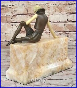 Art Deco Fashion Dancer Model Actress Bronze Hot Cast Sculpture Statue Figurine