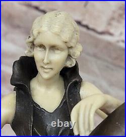 Art Deco Fashion Dancer Model Actress Bronze Hot Cast Sculpture Statue Figurine