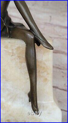 Art Deco Fashion Dancer Model Actress Bronze Hot Cast Sculpture Statue Figurine