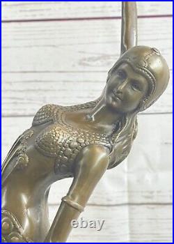 Art Deco Handmade Bronze Sculpture Statue Figurine Chiparus Flapper Dancer Girl