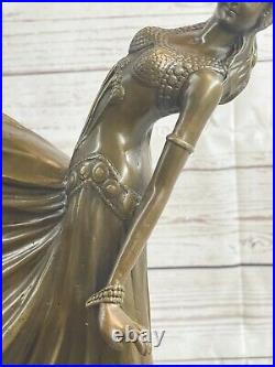 Art Deco Handmade Bronze Sculpture Statue Figurine Chiparus Flapper Dancer Girl