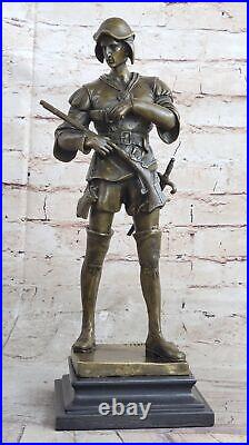 Art Deco Male Warrior by Picault Superb Quality Bronze Figurine Sculpture Figure