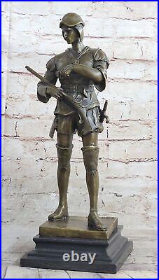 Art Deco Male Warrior by Picault Superb Quality Bronze Figurine Sculpture Figure