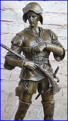 Art Deco Male Warrior by Picault Superb Quality Bronze Figurine Sculpture Figure