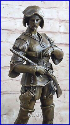 Art Deco Male Warrior by Picault Superb Quality Bronze Figurine Sculpture Figure