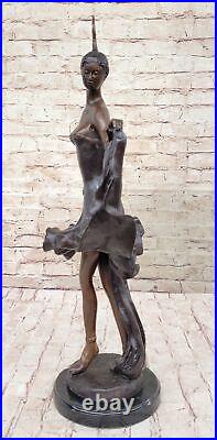 Art Deco/Nouveau Signed Original Flamenco Dancer Bronze Sculpture Figurine Large