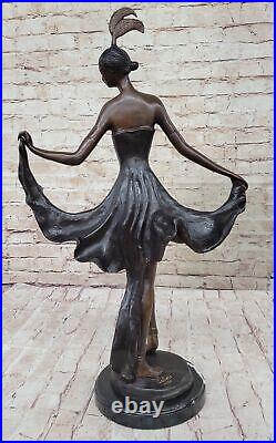 Art Deco/Nouveau Signed Original Flamenco Dancer Bronze Sculpture Figurine Large