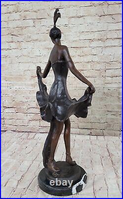 Art Deco/Nouveau Signed Original Flamenco Dancer Bronze Sculpture Figurine Large