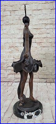 Art Deco/Nouveau Signed Original Flamenco Dancer Bronze Sculpture Figurine Large