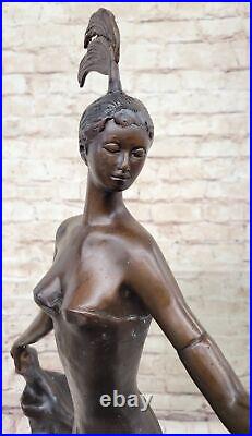 Art Deco/Nouveau Signed Original Flamenco Dancer Bronze Sculpture Figurine Large