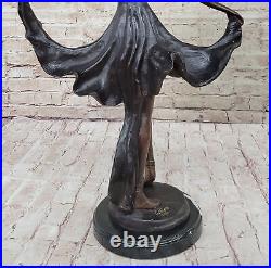 Art Deco/Nouveau Signed Original Flamenco Dancer Bronze Sculpture Figurine Large