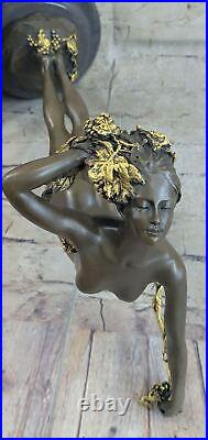 Art Deco Nouveau Vine Dancer Frishmuth Bronze Statue Figurine Figure Gift Deco