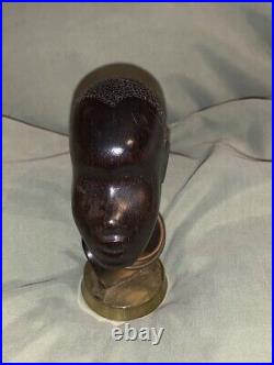 Art Deco Period Karl Hagenauer Tribal Nubian Bust Ebony Wood & Bronze