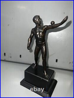 Art Deco Resin Athlete Strong Man