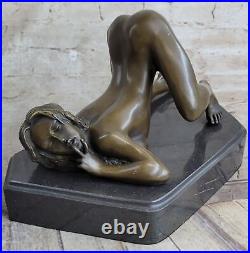 Art Deco Sculpture Sexy Naked Woman Erotic Nude Female Sexual Bronze Statue Sale