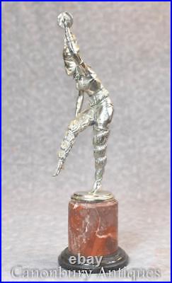 Art Deco Silver Bronze Chiparus Egyptian Dancer Figurine Statue