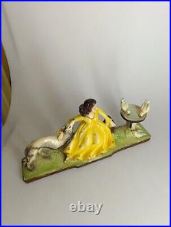 Art Deco figure sculpture woman dog MERLINI 546 Art Nouveau 20s