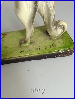 Art Deco figure sculpture woman dog MERLINI 546 Art Nouveau 20s