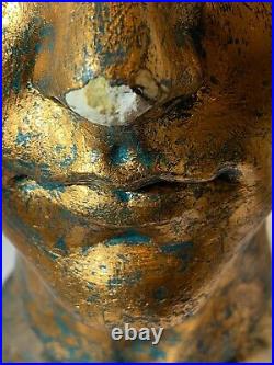 Art Deco style Plaster Bust Sculpture of a woman. Figurine. Statue Handmade