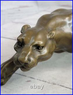 Art Nouveau Style Statue Sculpture Jaguar Wildlife Art Deco Style Bronze Decor